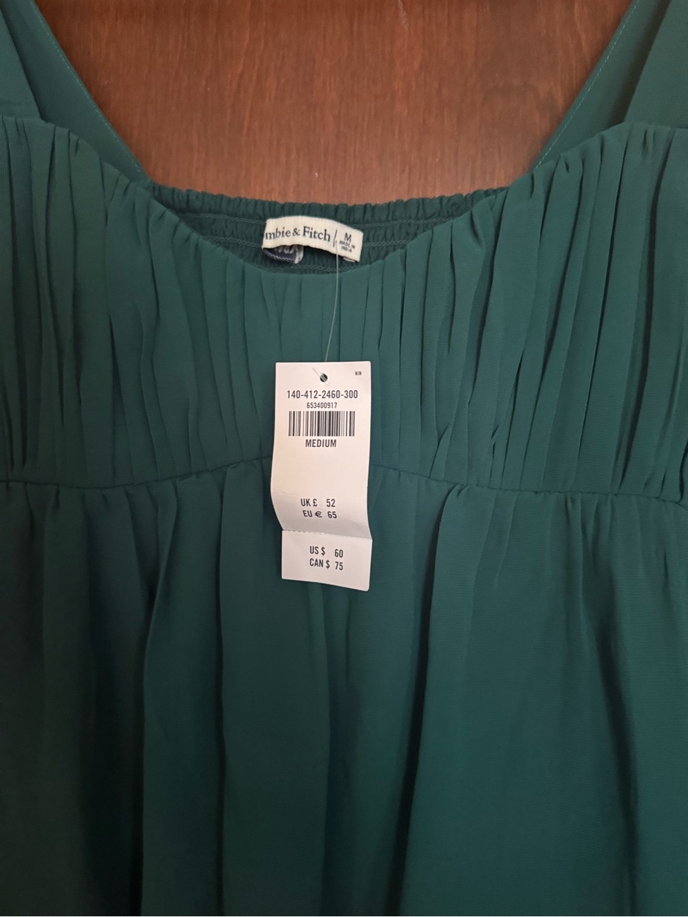 Abercrombie & Fitch Emerald Green Peasant Blouse - Picture 4 of 4